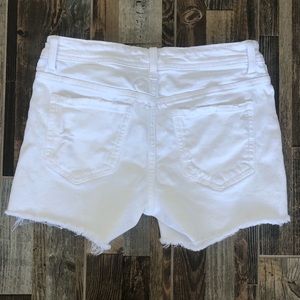 Distressed Scissor Hem Jean Shorts